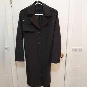 Vintage Portrait black trenchcoat, size 5/6